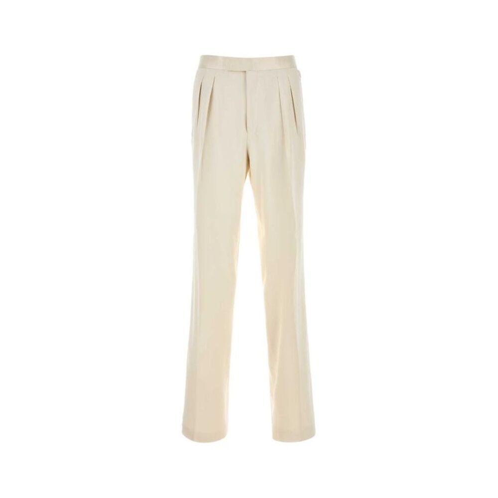 Tom Ford Men Ivory Satin Pant